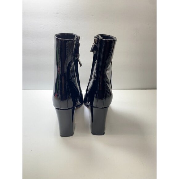 Paige Womens black patent leather square toe boot sz 9 - Picture 5 of 5